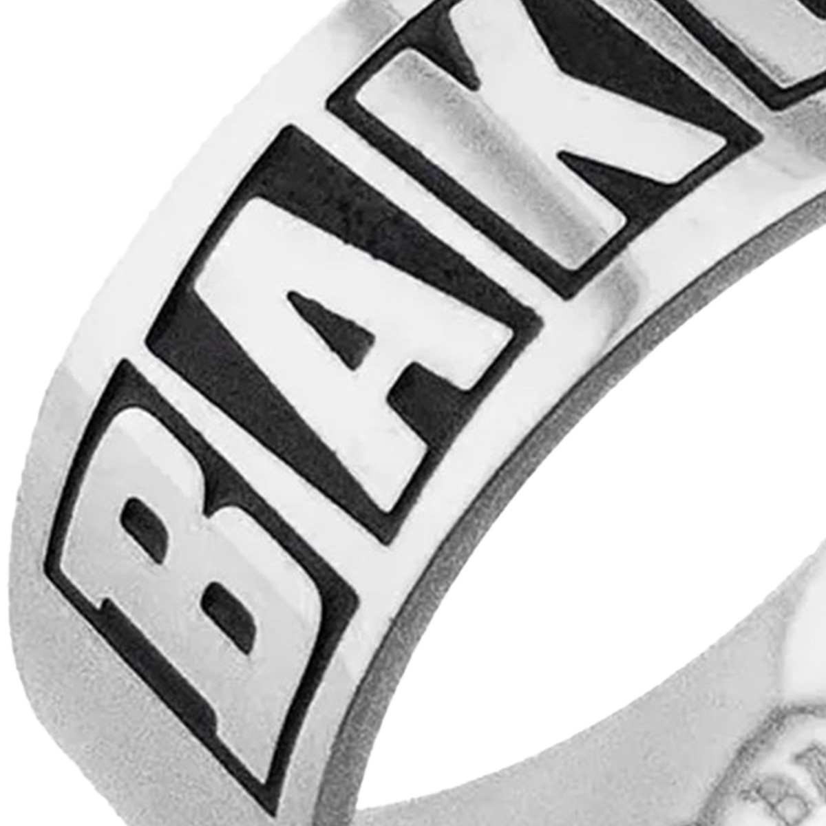 Baker Brand Logo Silver Ring Silver