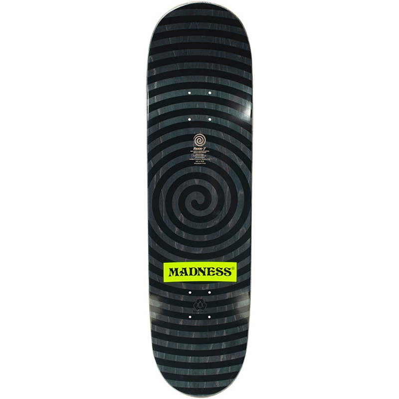 Madness Labotomy R7 Skateboard Deck Black 8.5