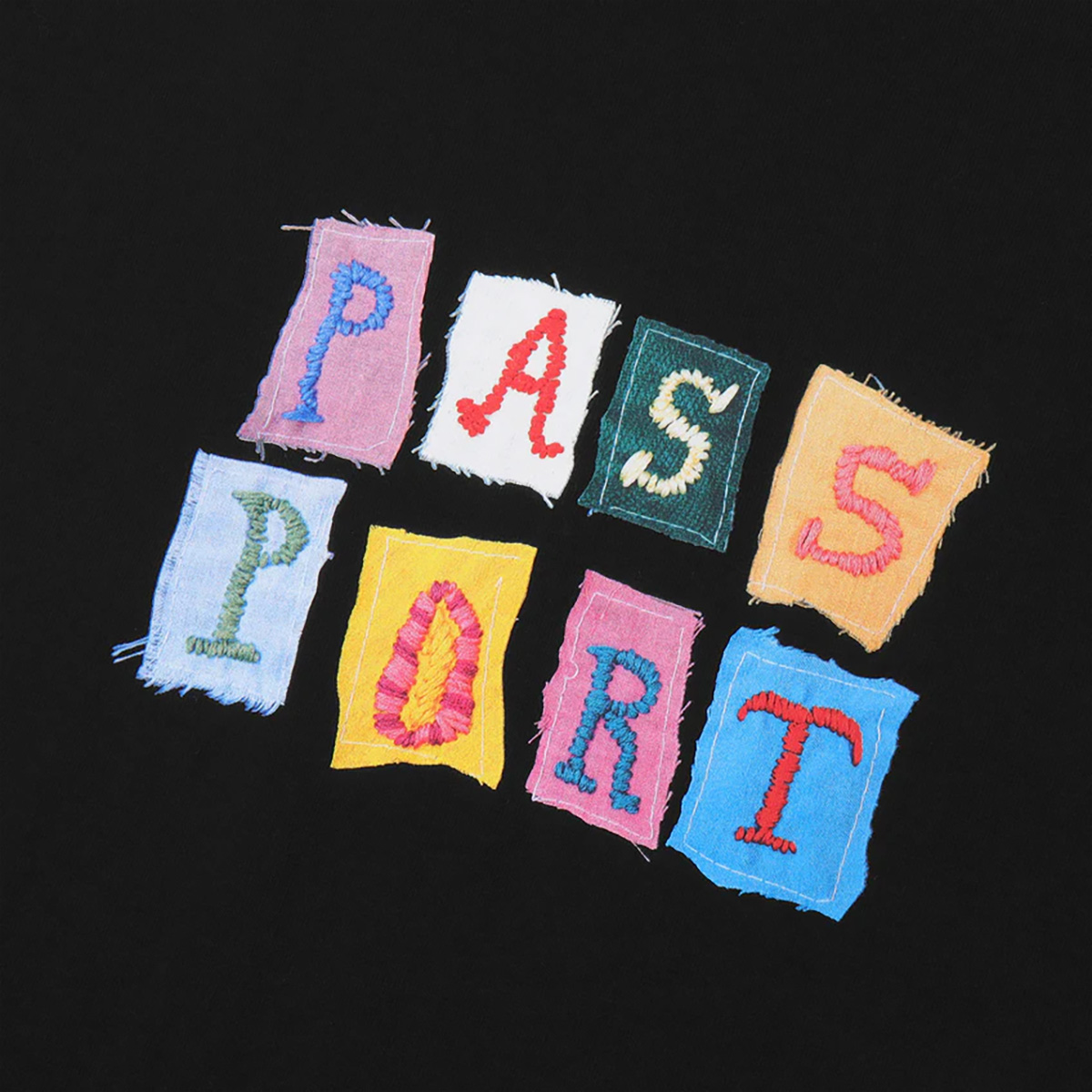 Pass-Port Patchwork T-shirt Black