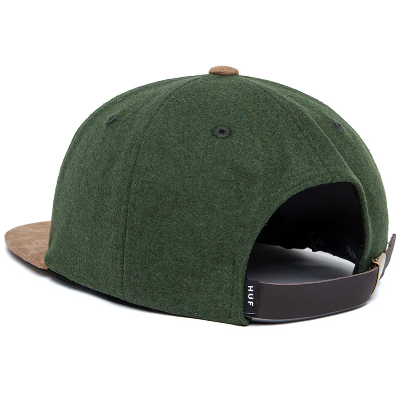 HUF Crown 6 Panel Hat Dark Green