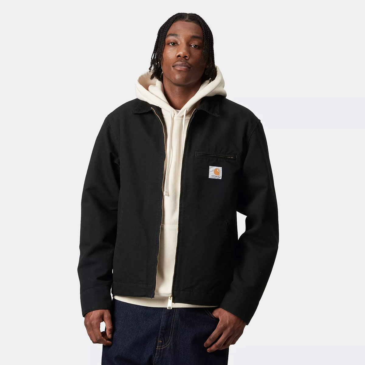 Carhartt WIP Detroit Jacket Black/Black Rinsed