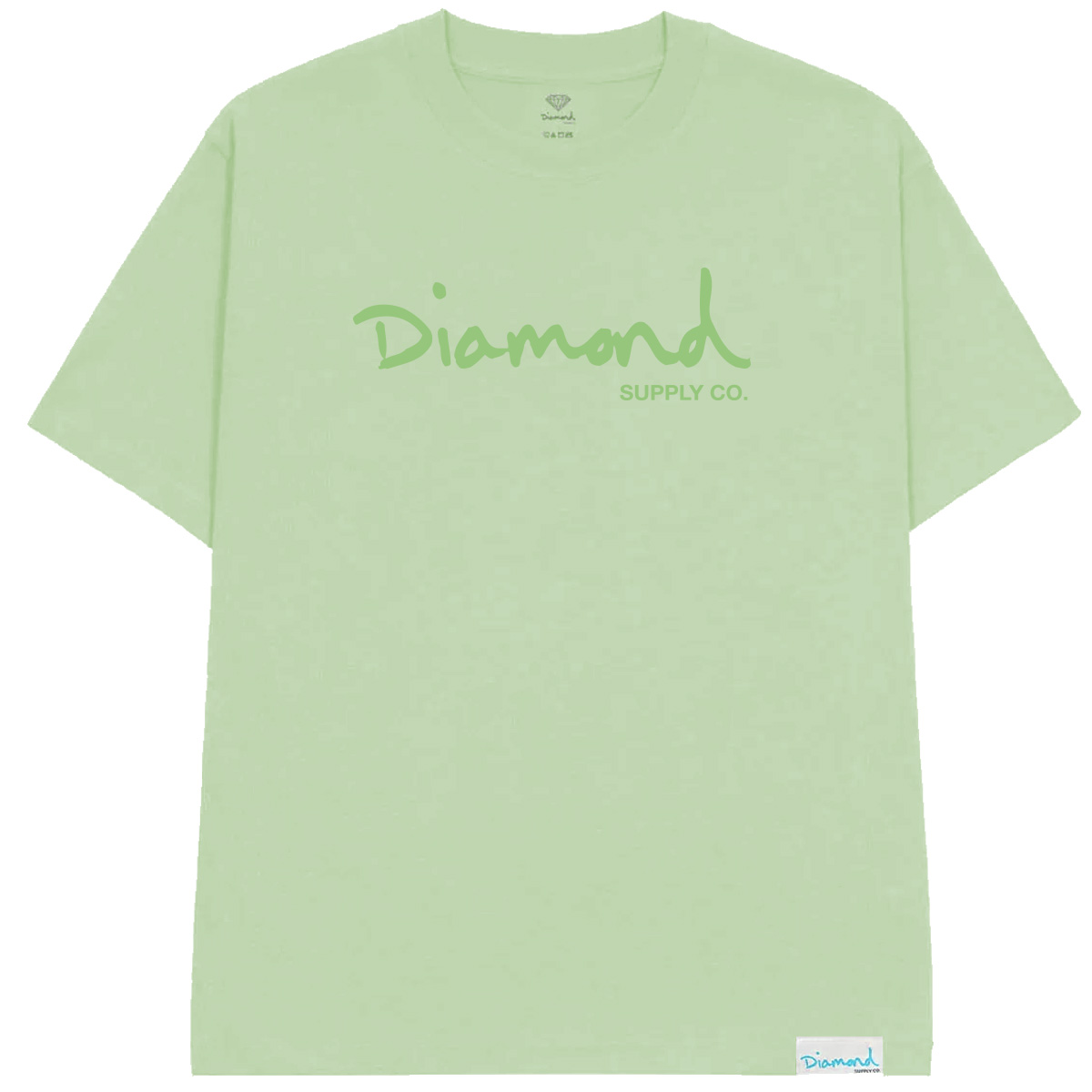 Diamond Og Script Tonal T-Shirt Pistachio