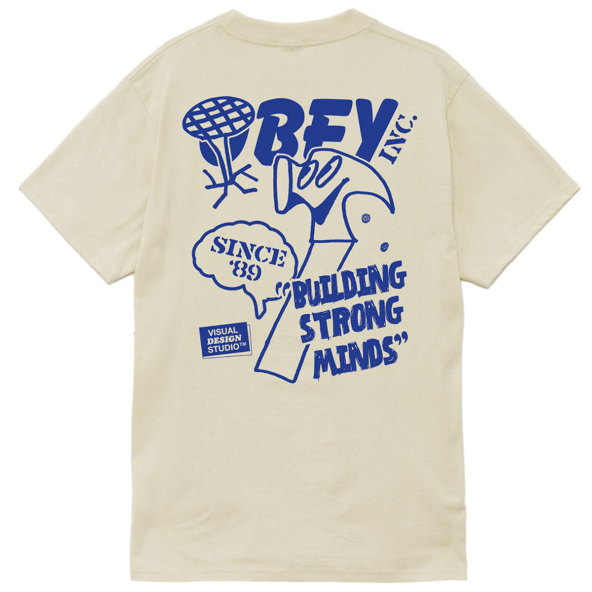 Obey Building Strong Minds T-Shirt Cream