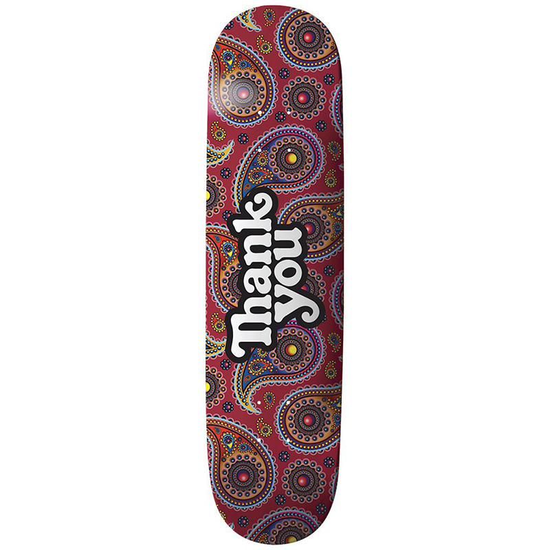 Thank You Paisley Logo Skateboard Deck Paisley 8.0