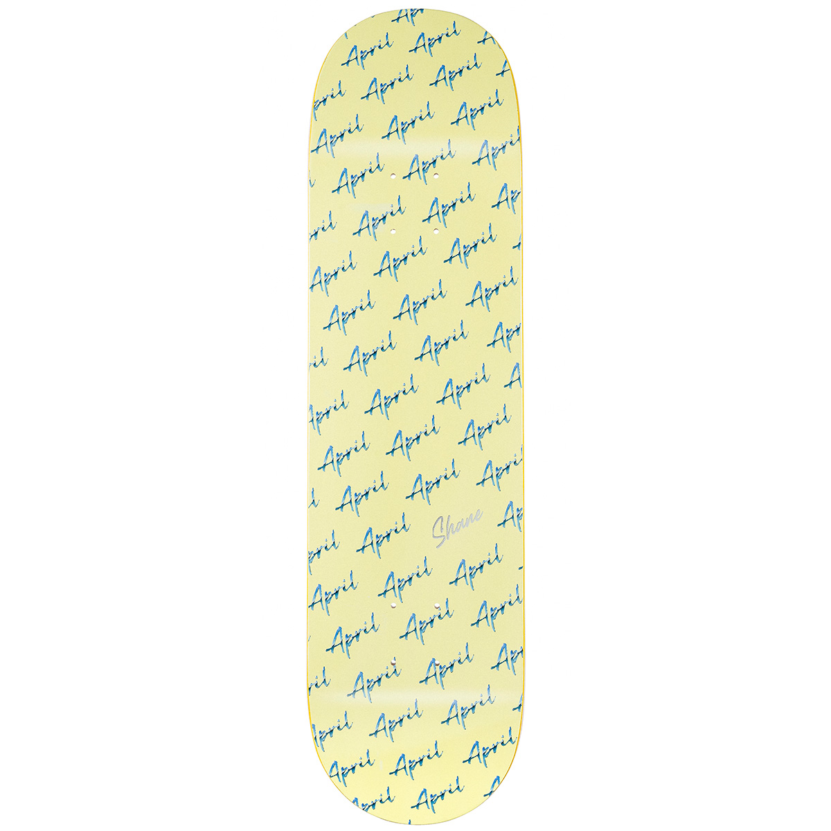 April Shane Chrome Logo Script Skateboard Deck 8.5