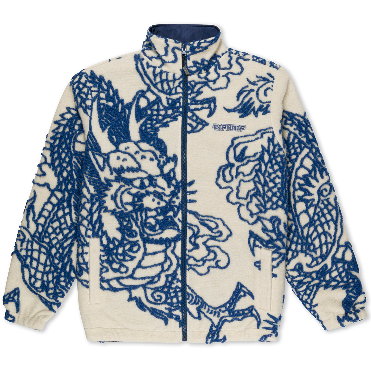 RipnDip Haku Reversible Jacket Off White/Navy 