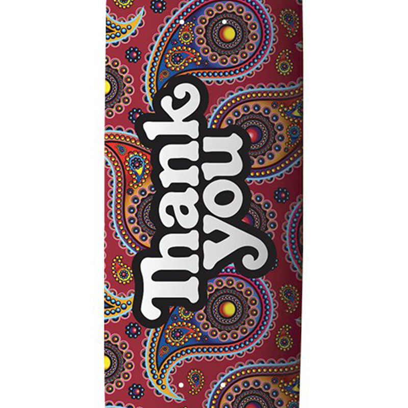 Thank You Paisley Logo Skateboard Deck Paisley 8.0