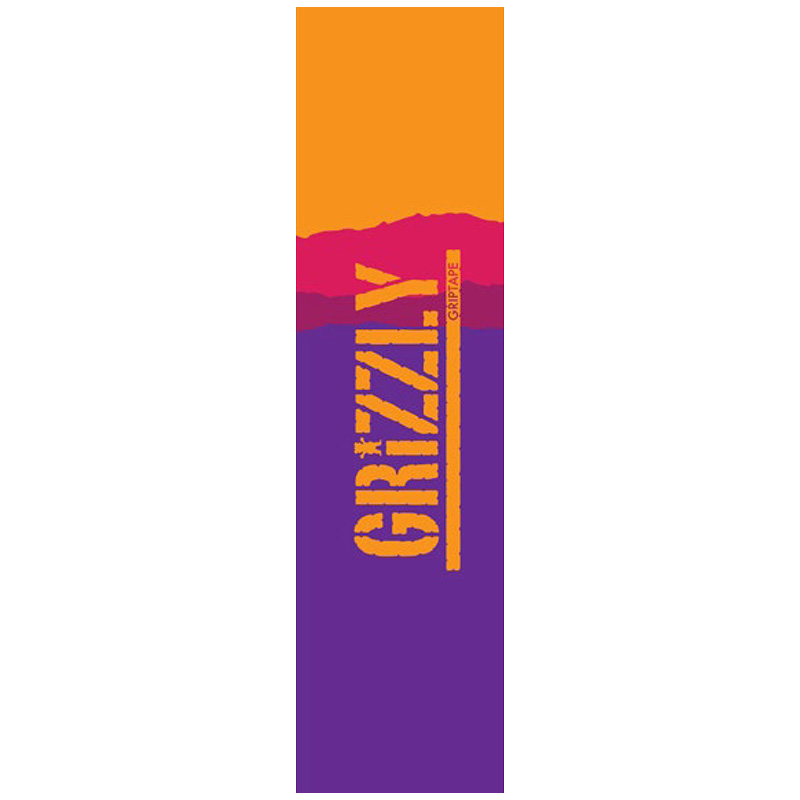 Grizzly Range Stamp Griptape Sheet Purple/Orange 9.0