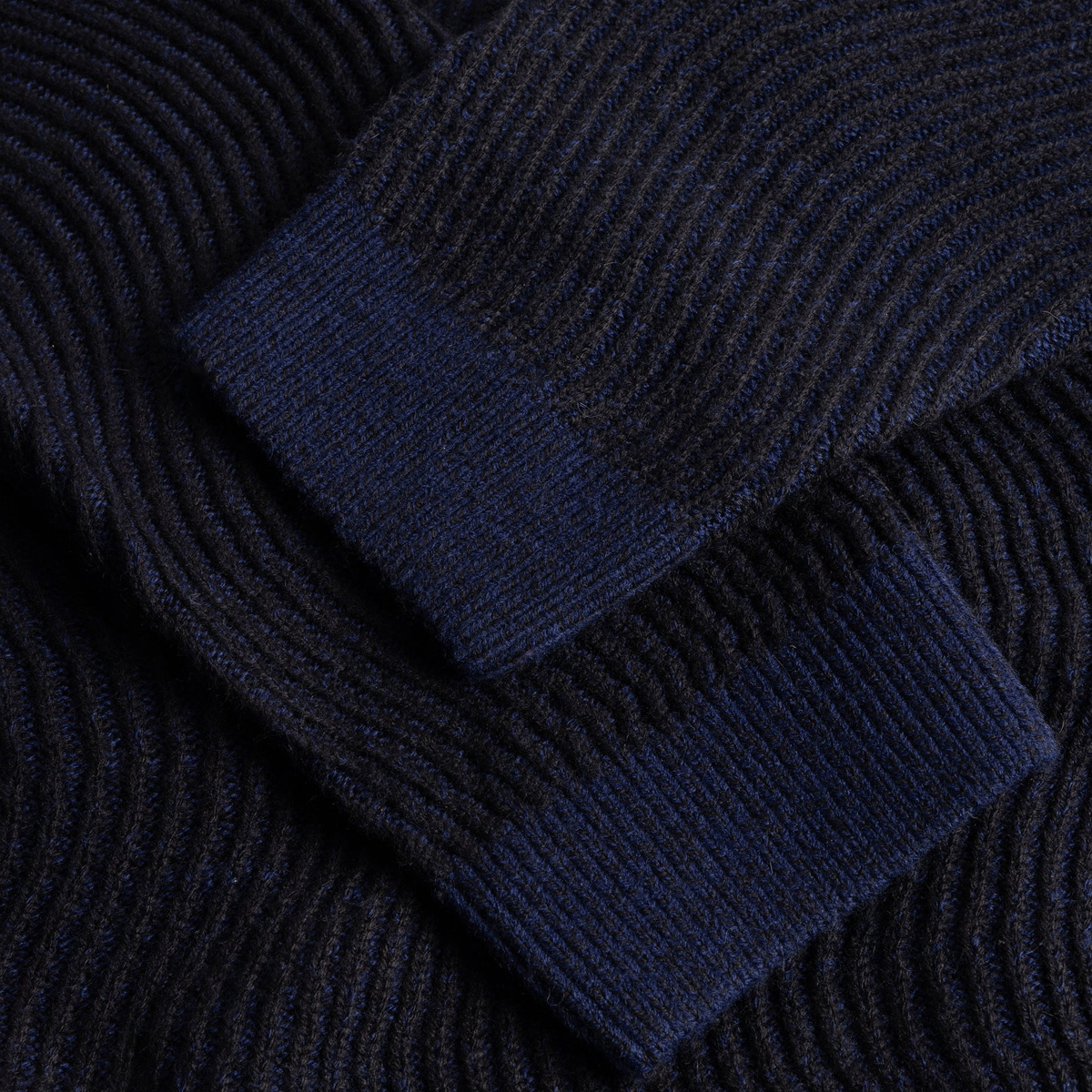 Dime Double Zipper Knit Sweater Navy