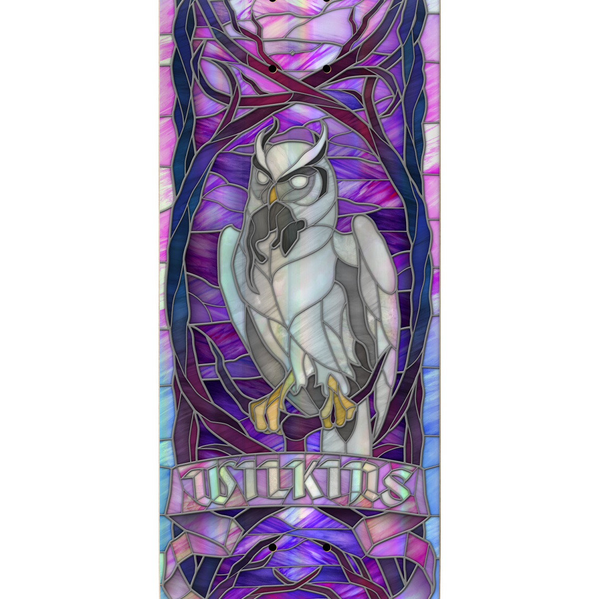 Real Wilkins Holographic Rainbow Foil Cathedral Deck 8.5