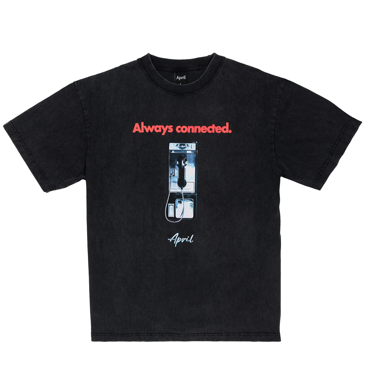 April Always Connected T-shirt Vintage Black