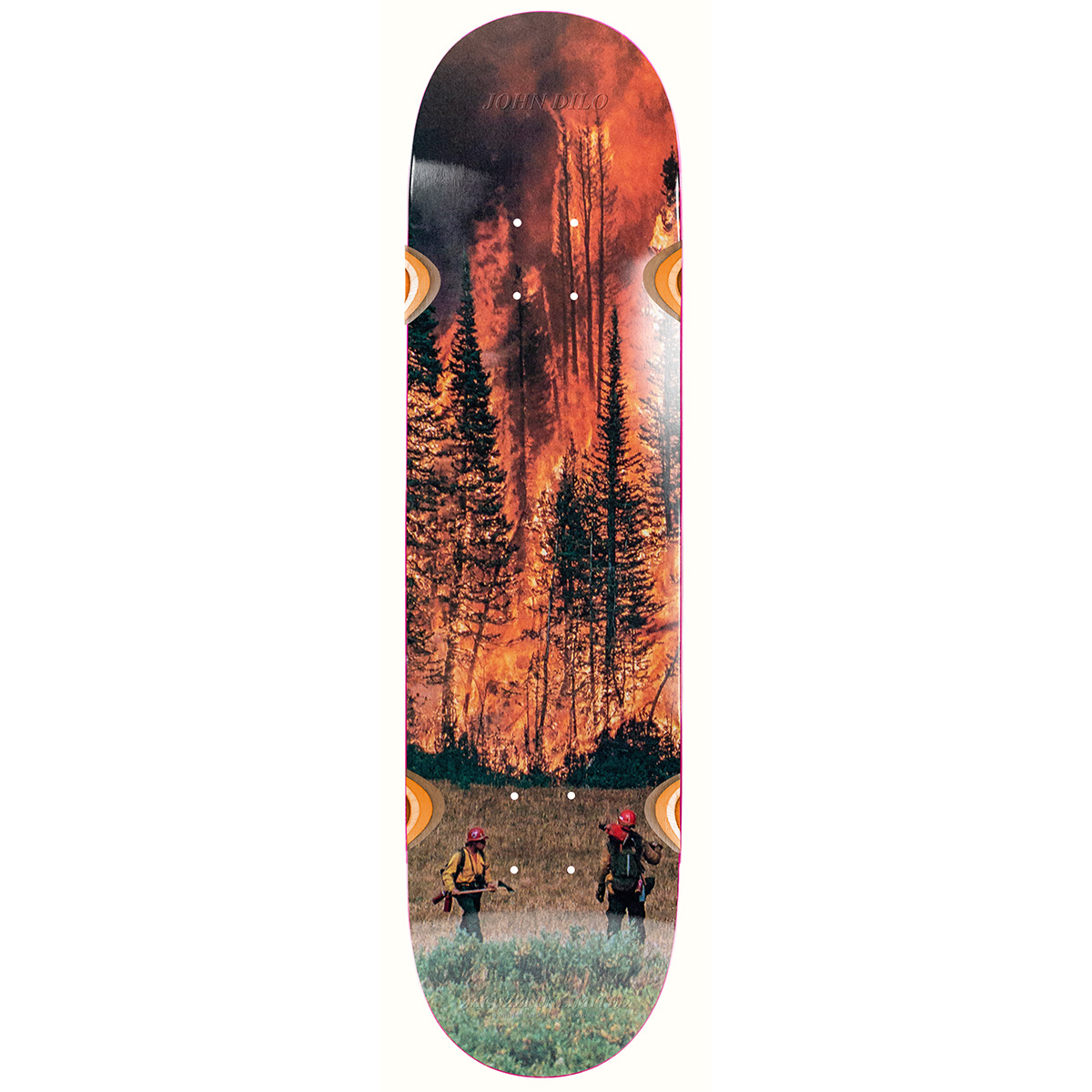 Jacuzzi John Dilo Fire Wheel Wells Skateboard Deck 8.5