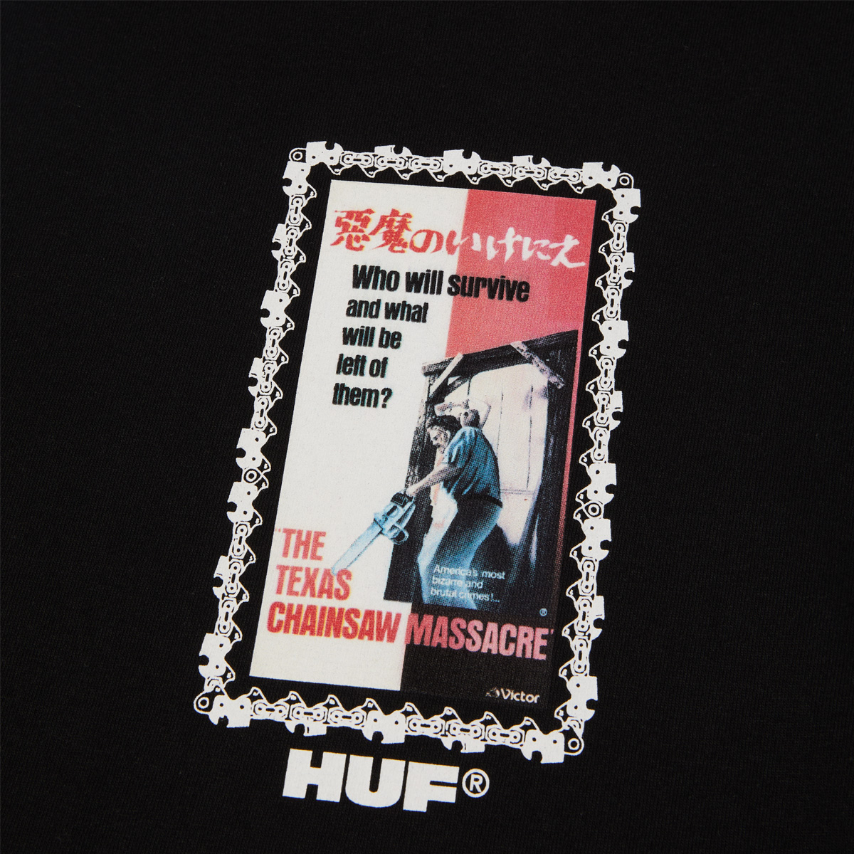 HUF x Chainsaw Dual Chain Longsleeve T-Shirt Black