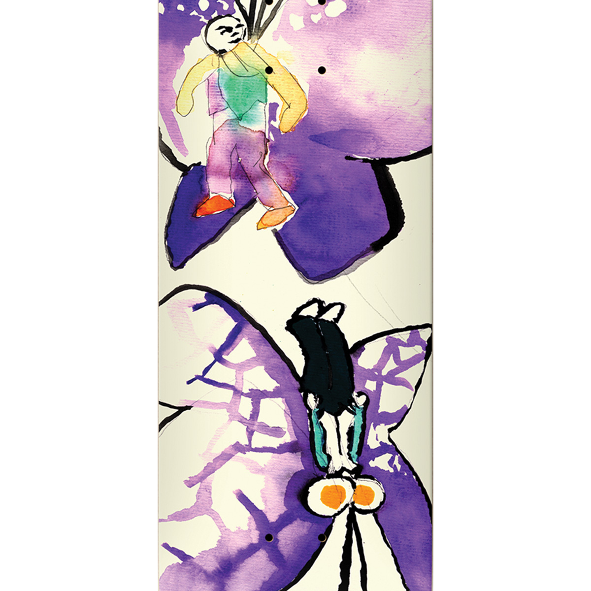 Krooked Una Butterflies Skateboard Deck 8.28