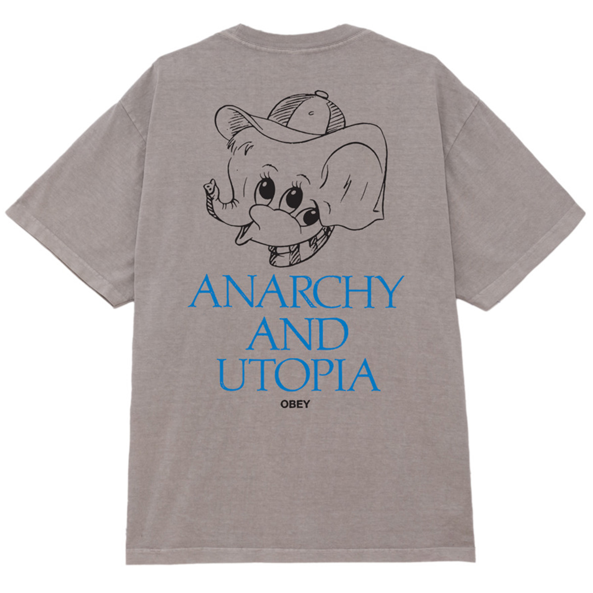 Obey Anarchy & Utopia T-Shirt Pigment Silver Grey