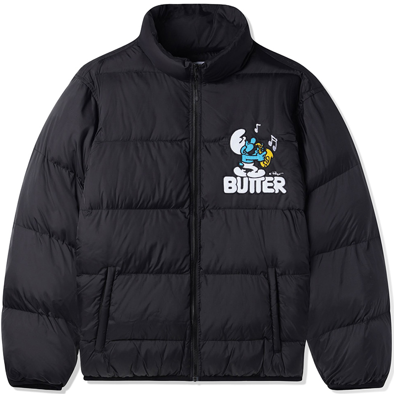 Butter Goods x The Smurfs Harmony Puffer Jacket Black