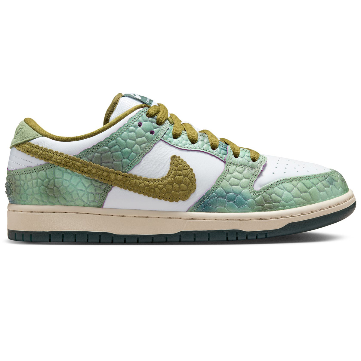 Nike SB Dunk Low Pro Oil Green Desert Moss White