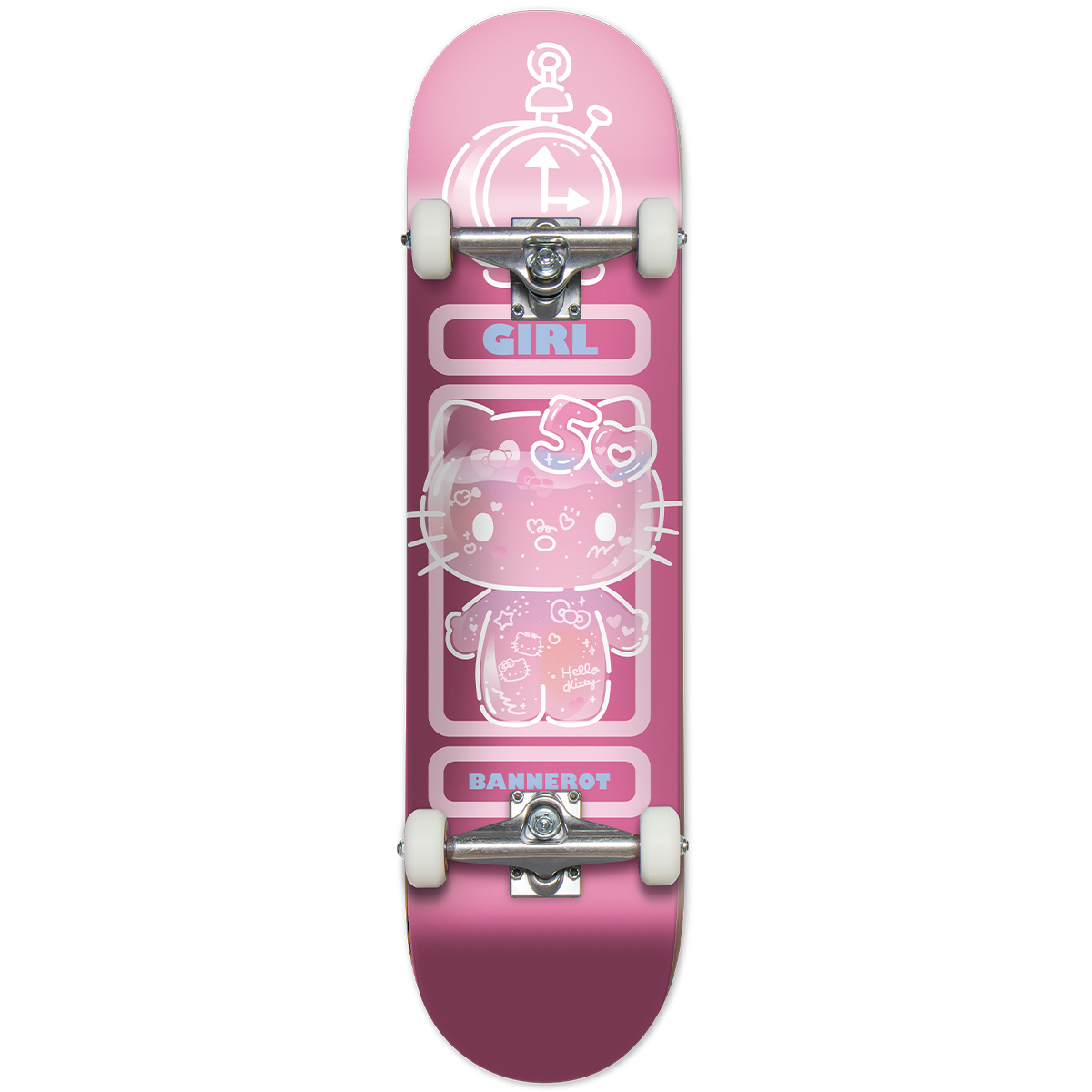 Girl Bannerot Hello Kitty 50 Complete Skateboard 7.5