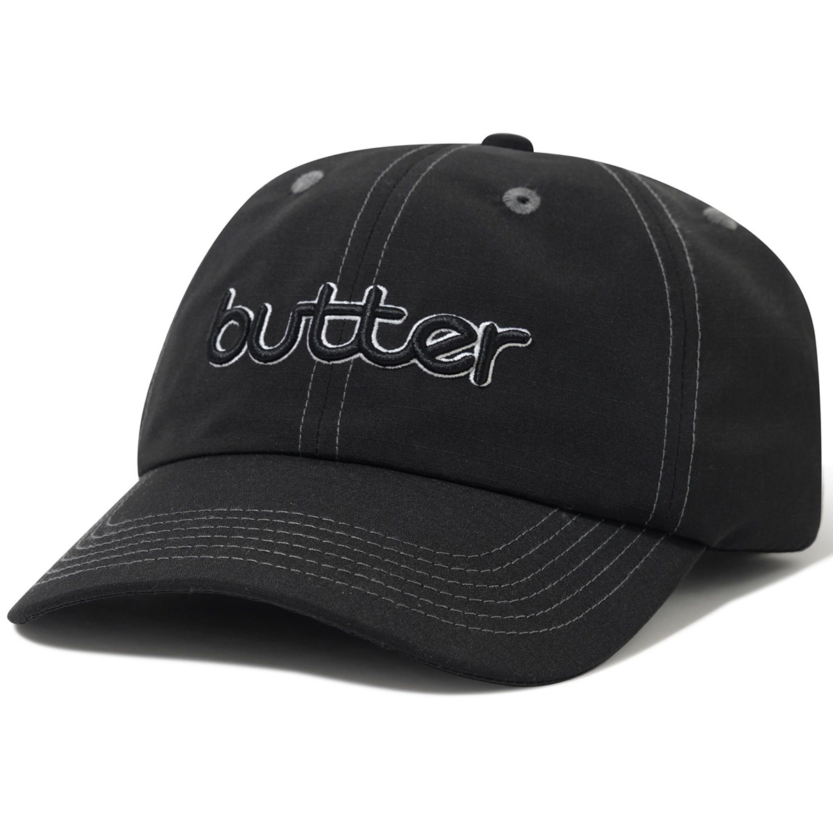 Butter Goods Alpine 6 Panel Cap Black