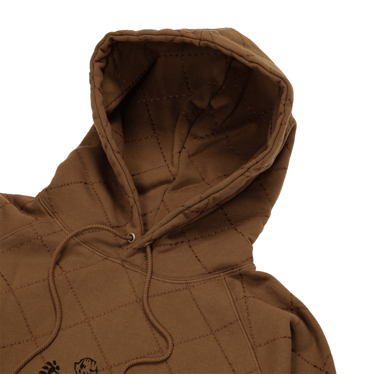 Dancer OG Diamond Stitch Hooded Sweater Brown