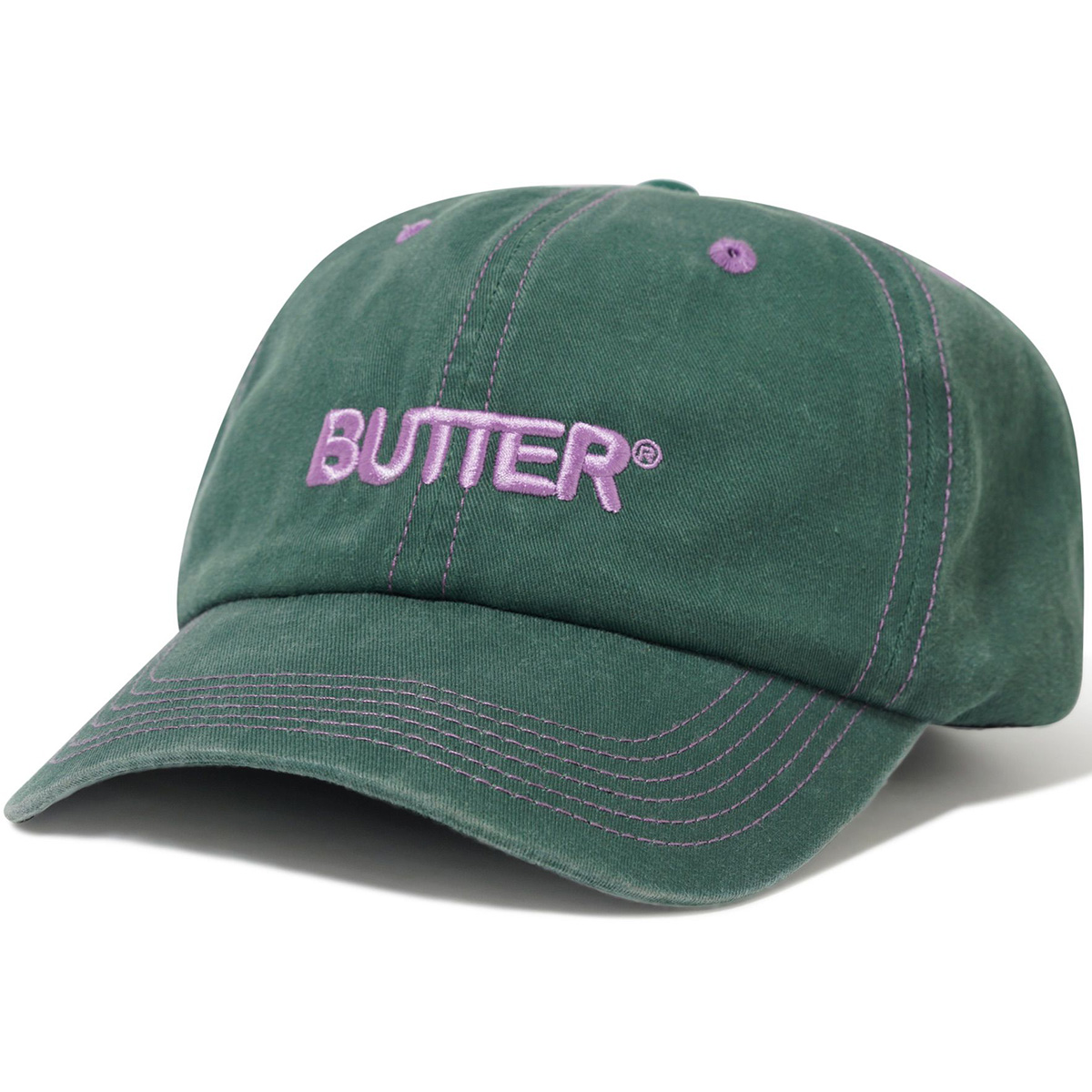 Butter Goods Rounded Logo 6 Panel Cap Forest