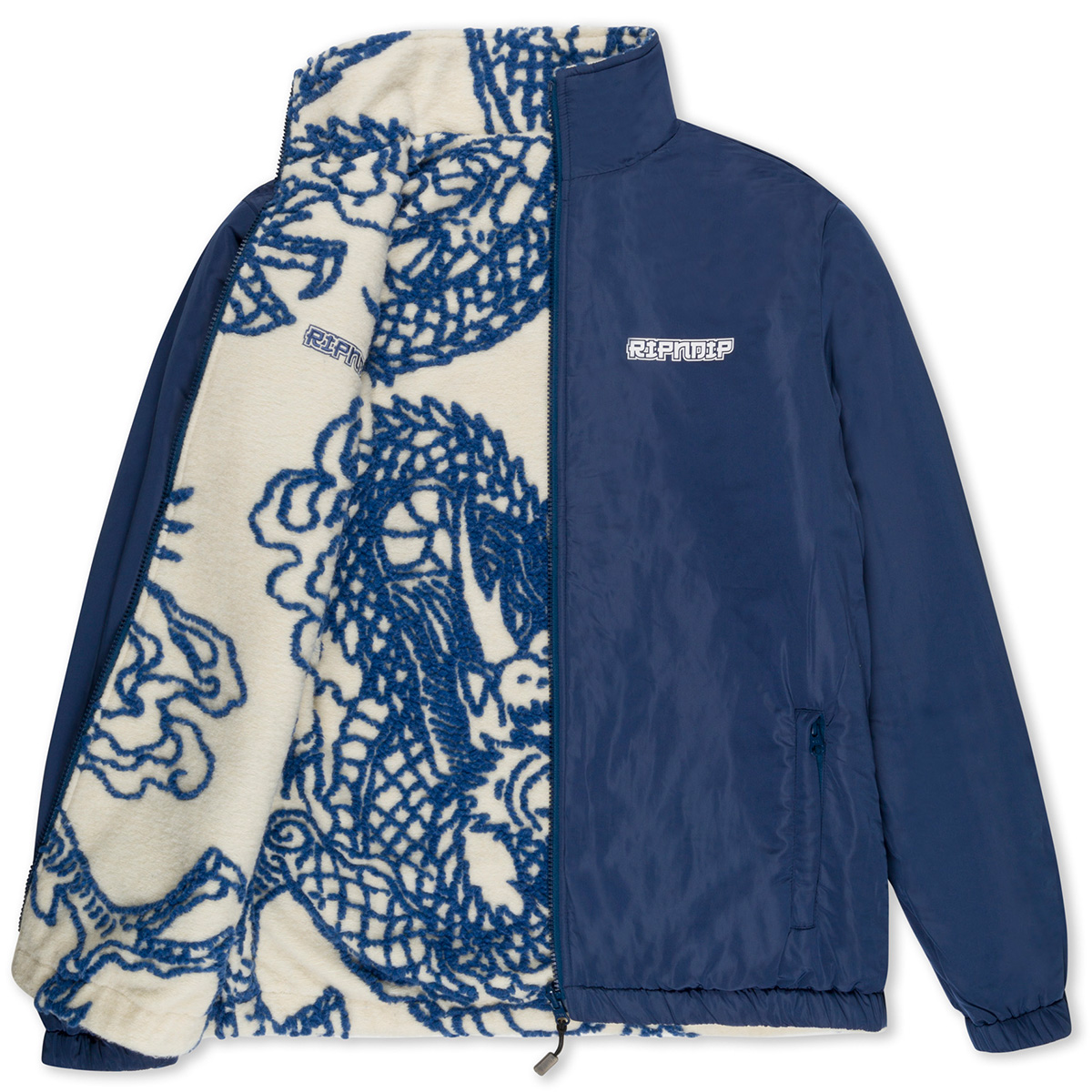 RipnDip Haku Reversible Jacket Off White/Navy 