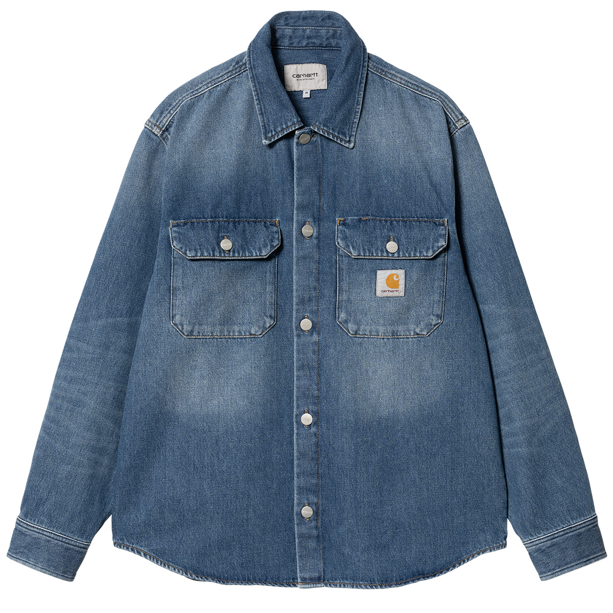 Carhartt WIP Harvey Shirt Jac Blue Dark Used Wash