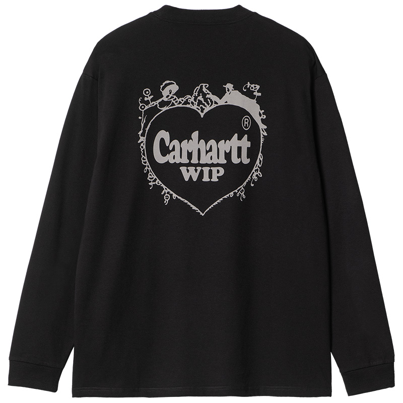 Carhartt WIP Spree Longsleeve T Shirt Black Grey M 1130008 M