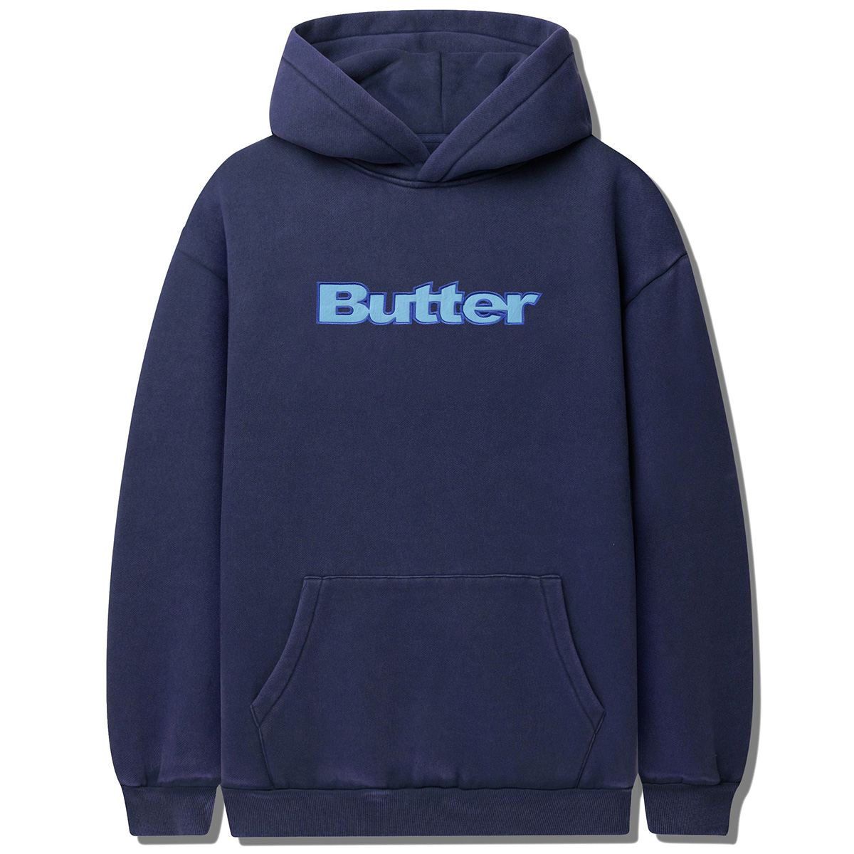 Butter Goods Nylon Logo Applique Hoodie Navy