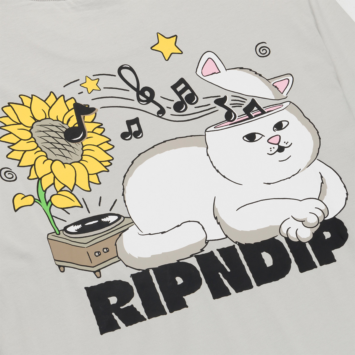 RipnDip No Music No Life Longsleeve T-Shirt Grey 