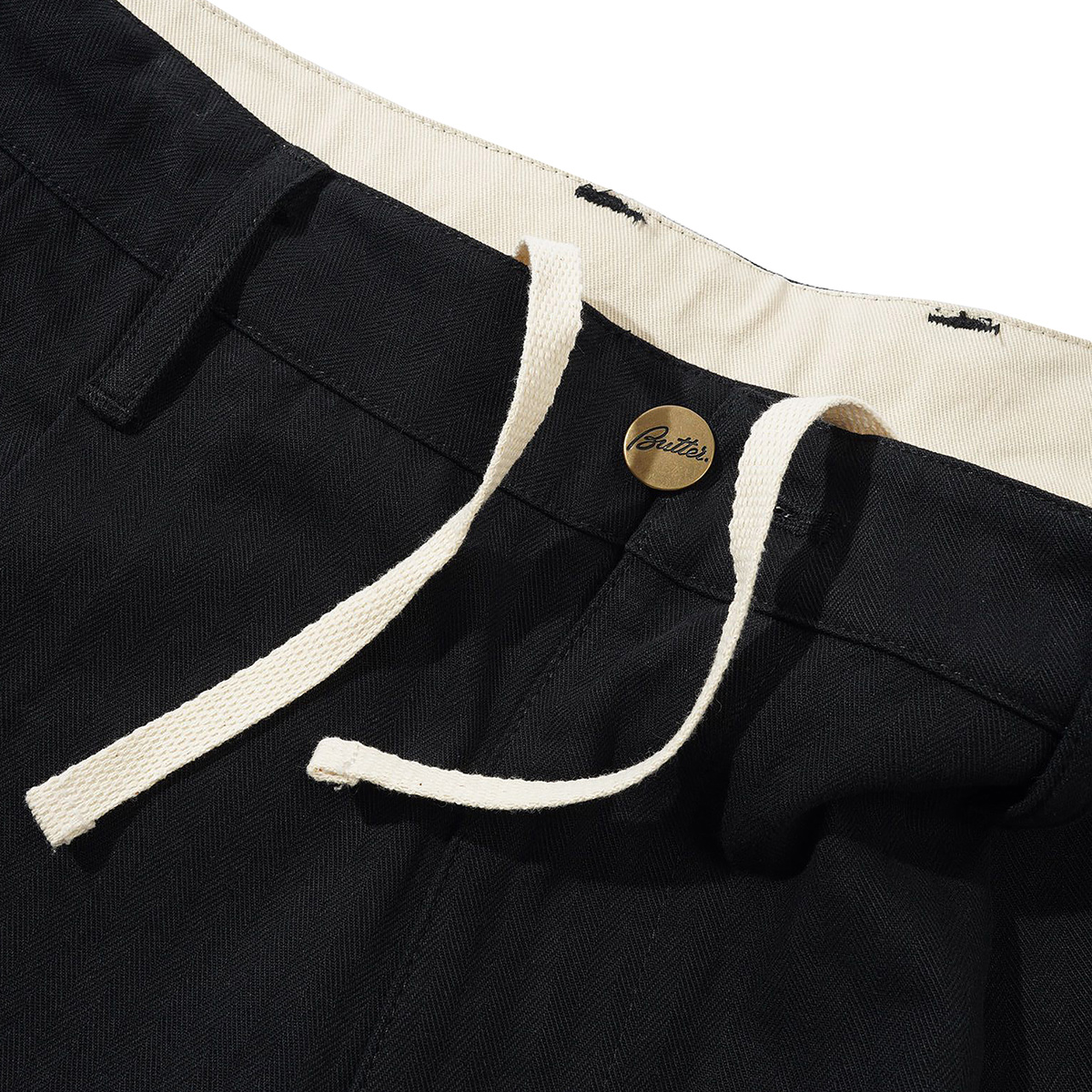 Butter Goods Pleated Trousers Black