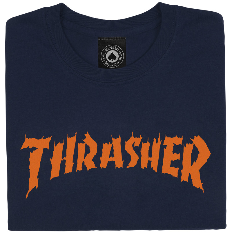 Thrasher Burn It Down T-Shirt Navy