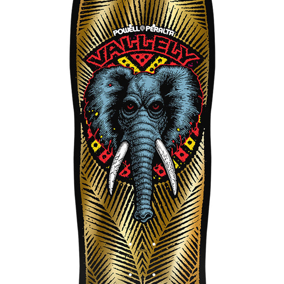 Powell Peralta Vallely Elephant 10 Sktbrd Dck Gold Foil Shp 163 10.0