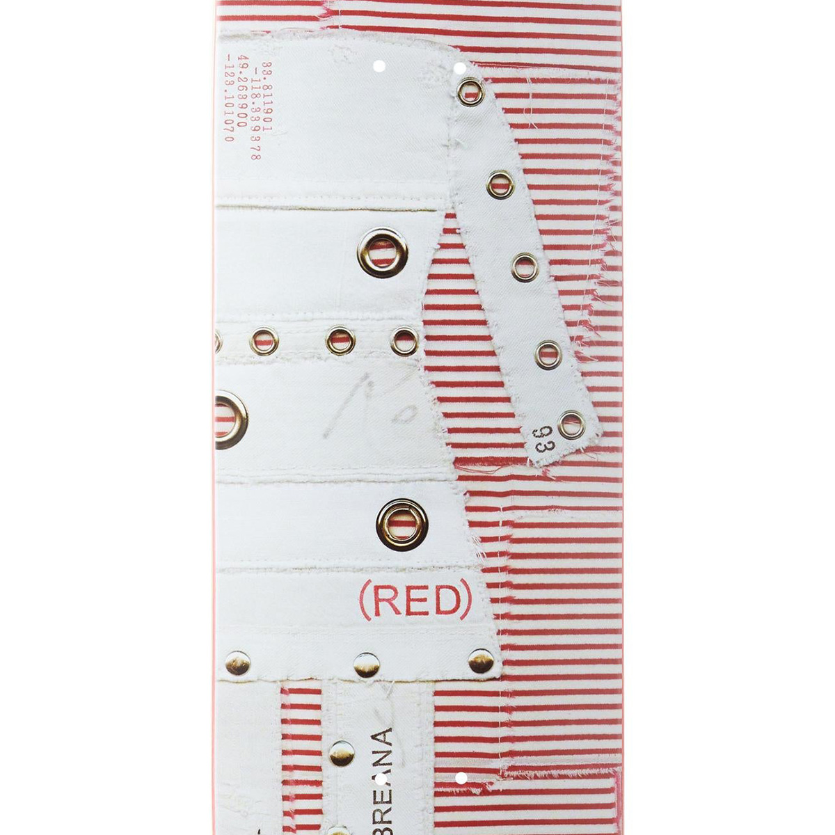 Girl Geering (RED) Stripe Skateboard Deck 8.5