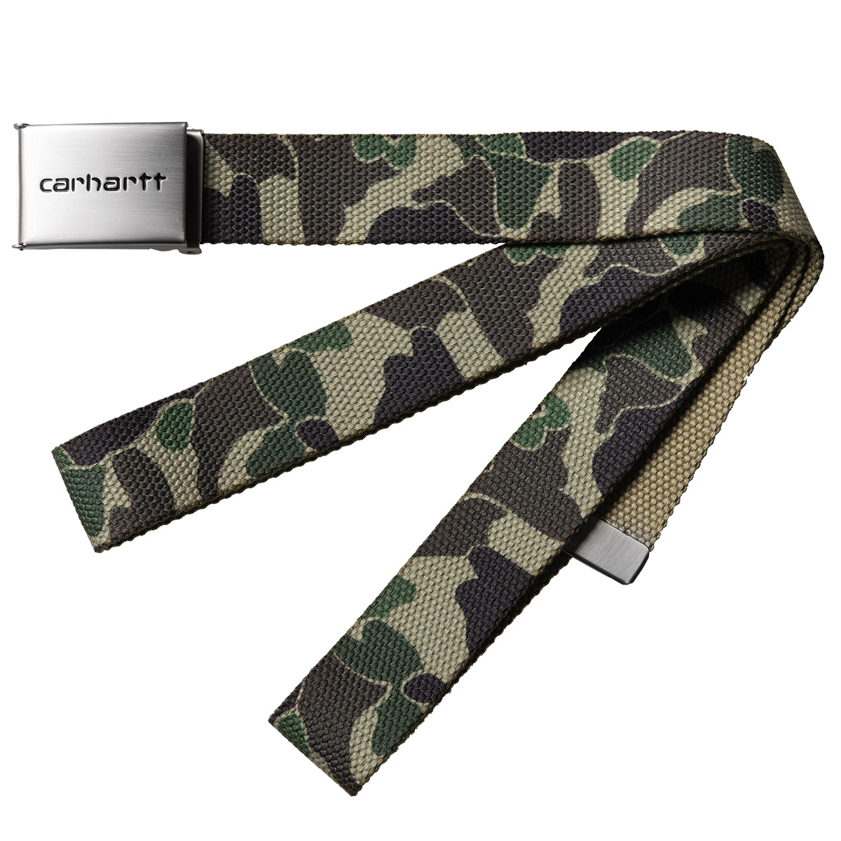 Carhartt WIP Clip Belt Chrome Camo Duck Green