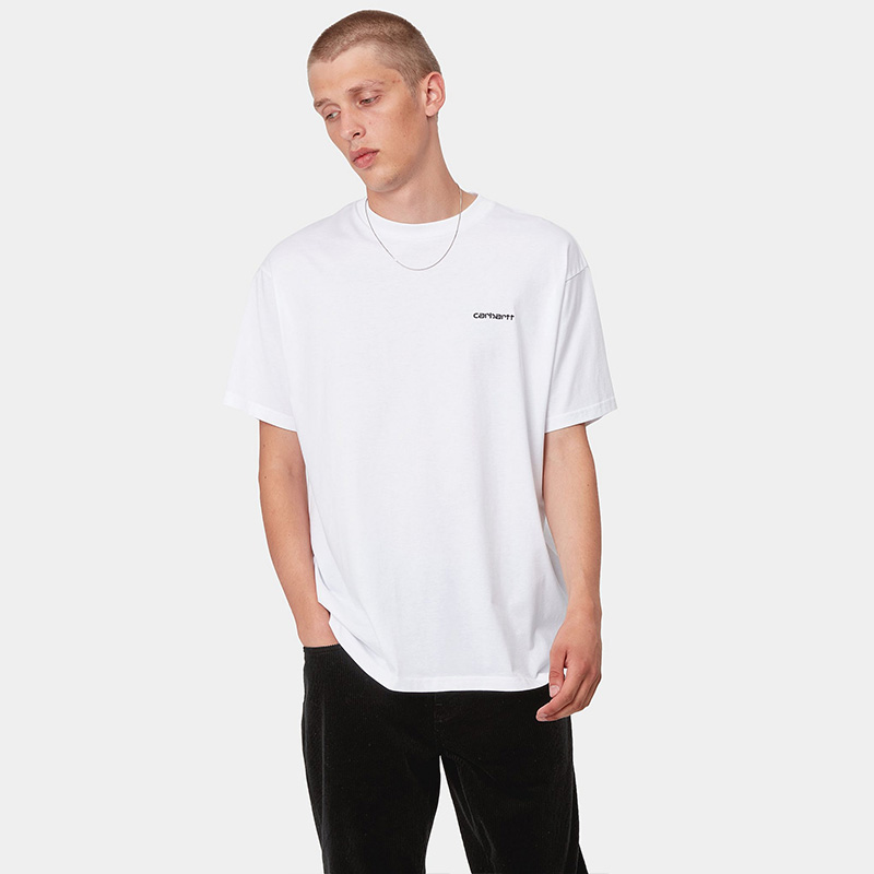 Carhartt WIP Script Embroidery T-Shirt White/Black