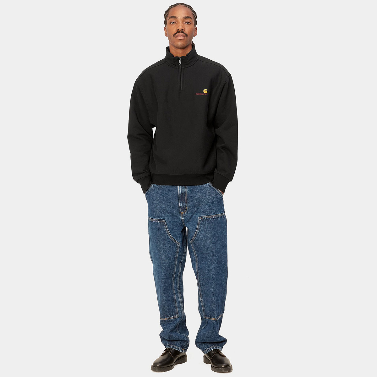 Carhartt WIP American Script Zip Sweater Black