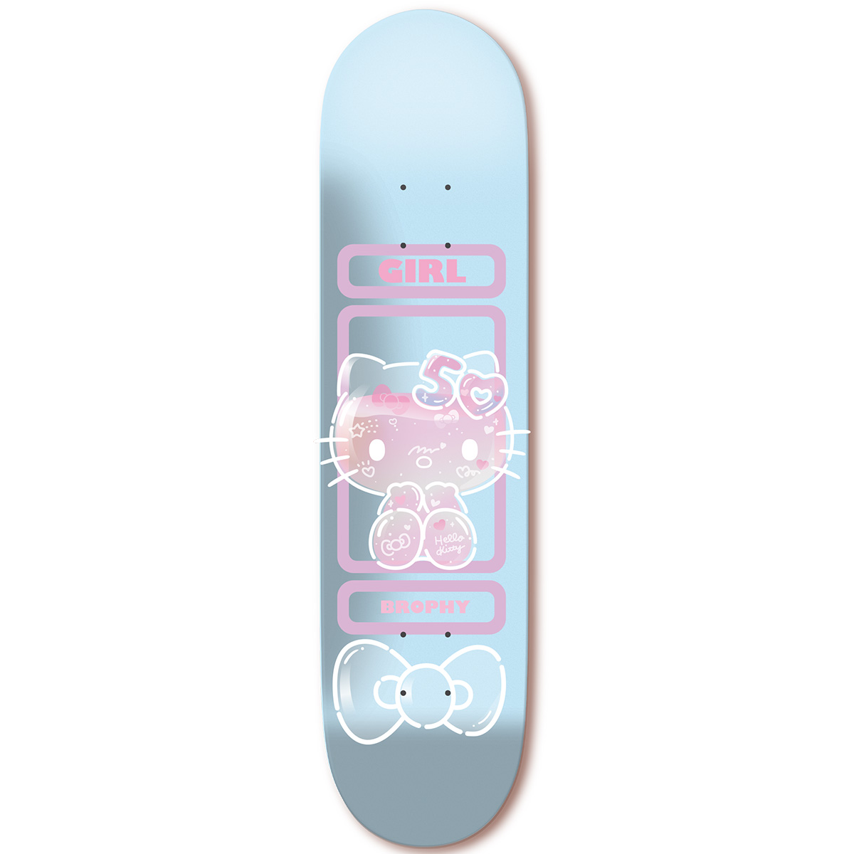 Girl Brophy Hello Kitty 50 Skateboard Deck 8.25