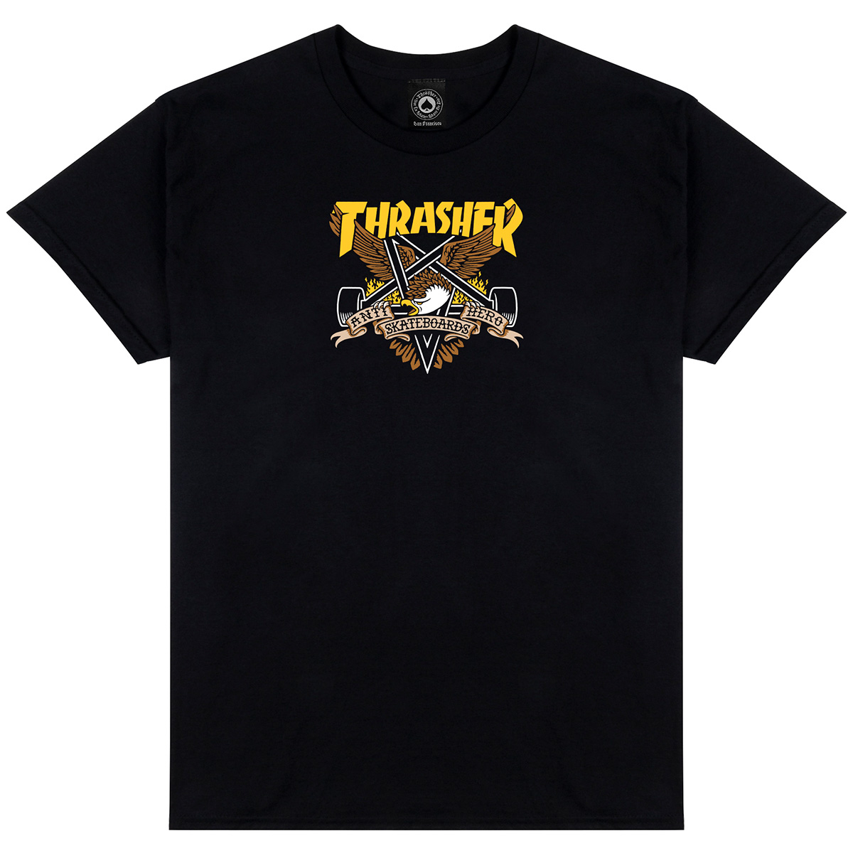 Thrasher X Anti Hero Eaglegram T-Shirt Black 