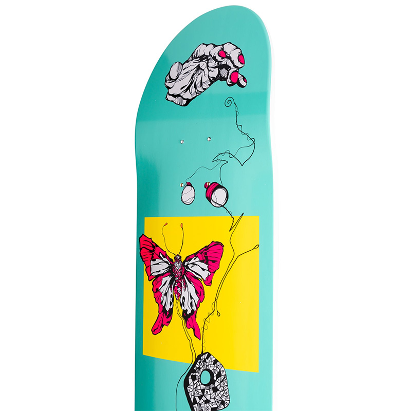 Welcome Puppet Master On Son of Planchette Skateboard Deck Teal/White Dip 8.38