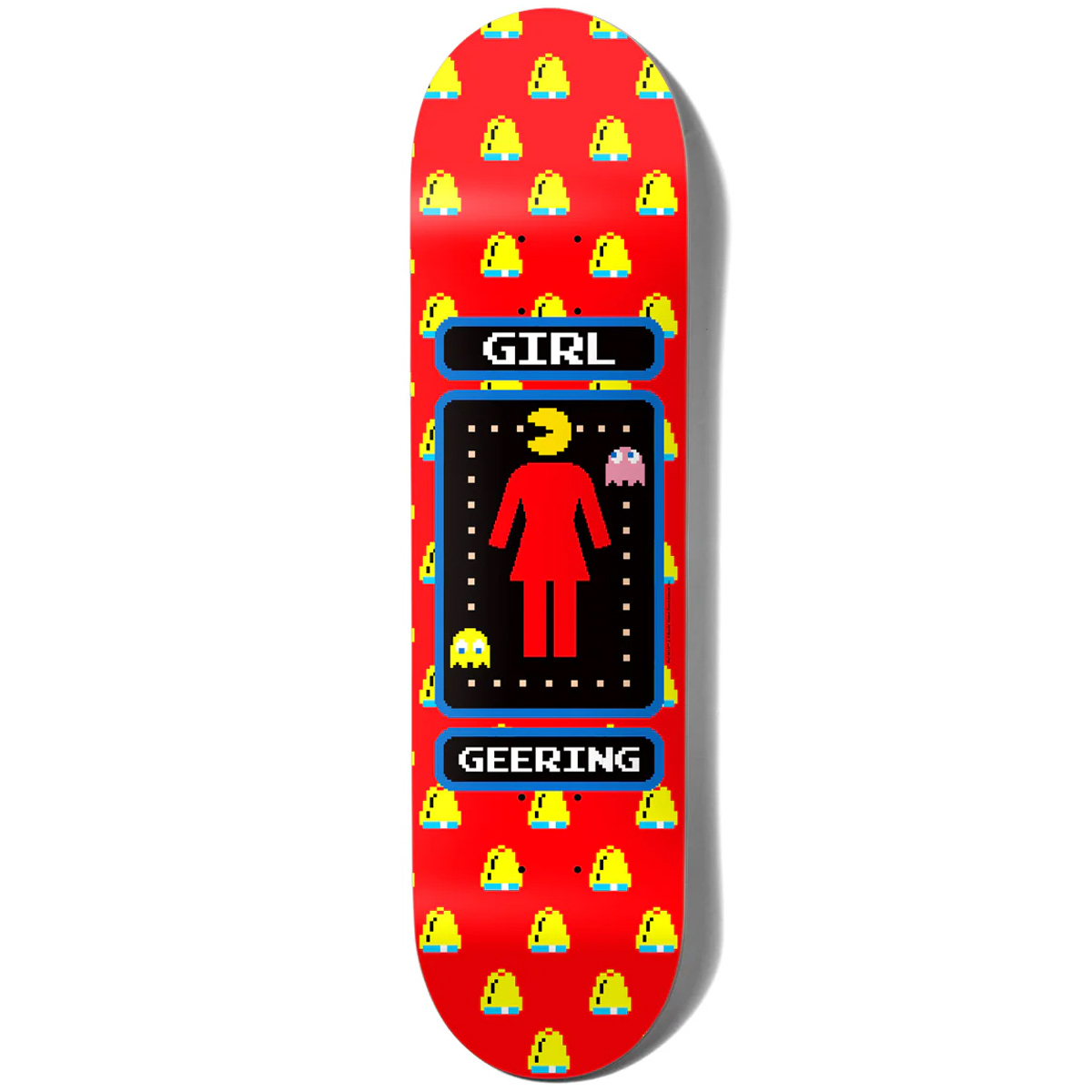 Girl Geering Pac-Man Skateboard Deck 8.5