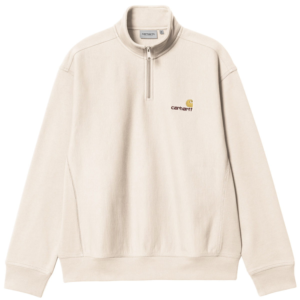 Carhartt WIP Half Zip American Script Sweater Moonbeam S 1136182 S