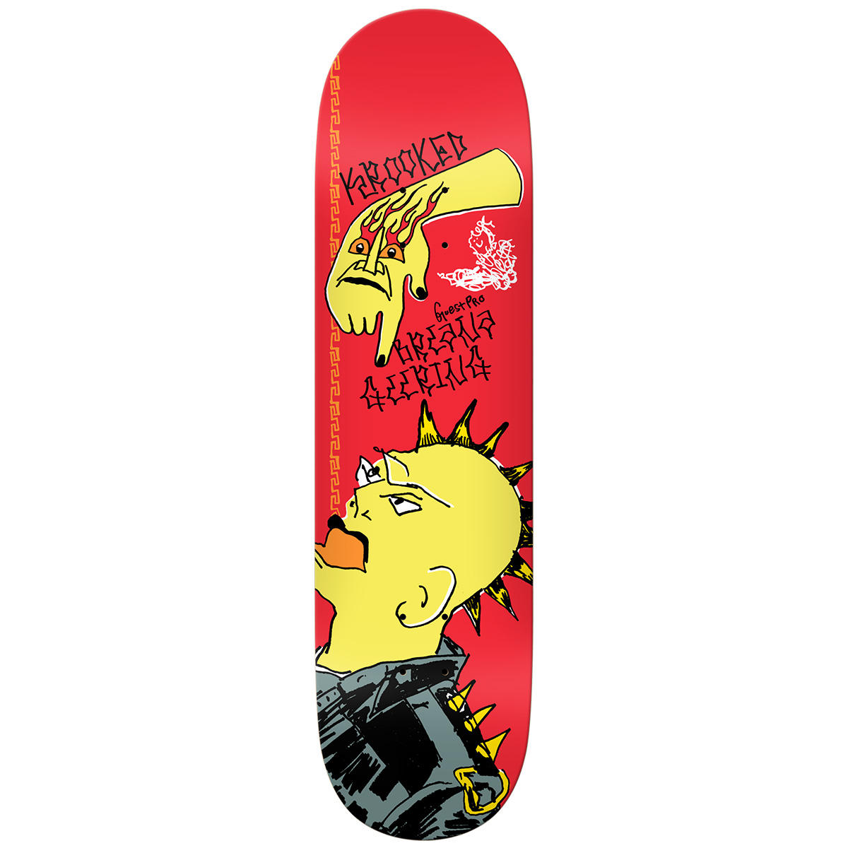 Krooked Geering Guest Pro Punx Series Skateboard Deck 8.5