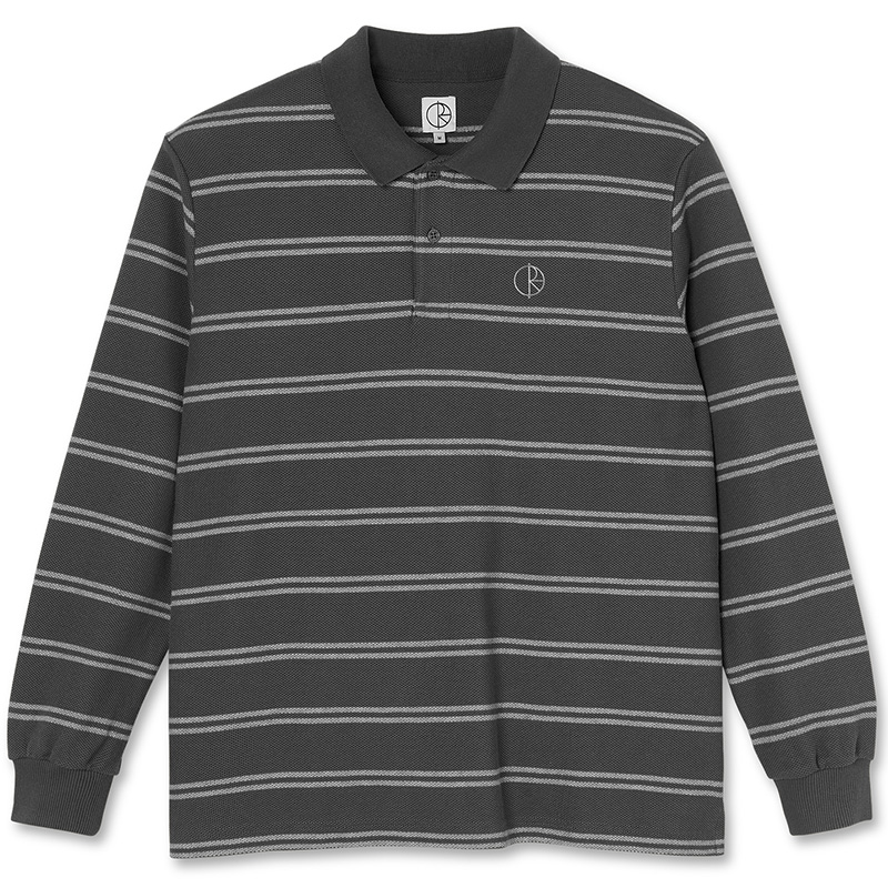 Polar Stripe Longsleeve Polo Shirt Graphite