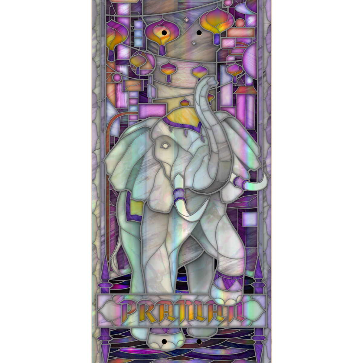 Real Praman Holographic Cathedral Skateboard Deck 8.5 