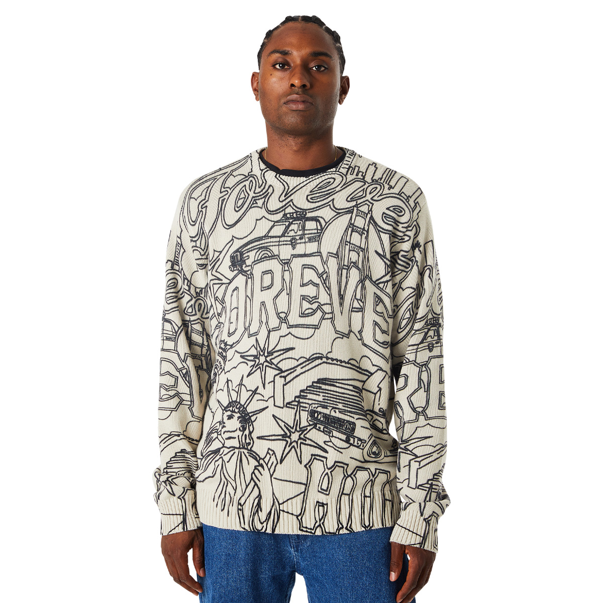 HUF Forever Crewneck Sweater Putty