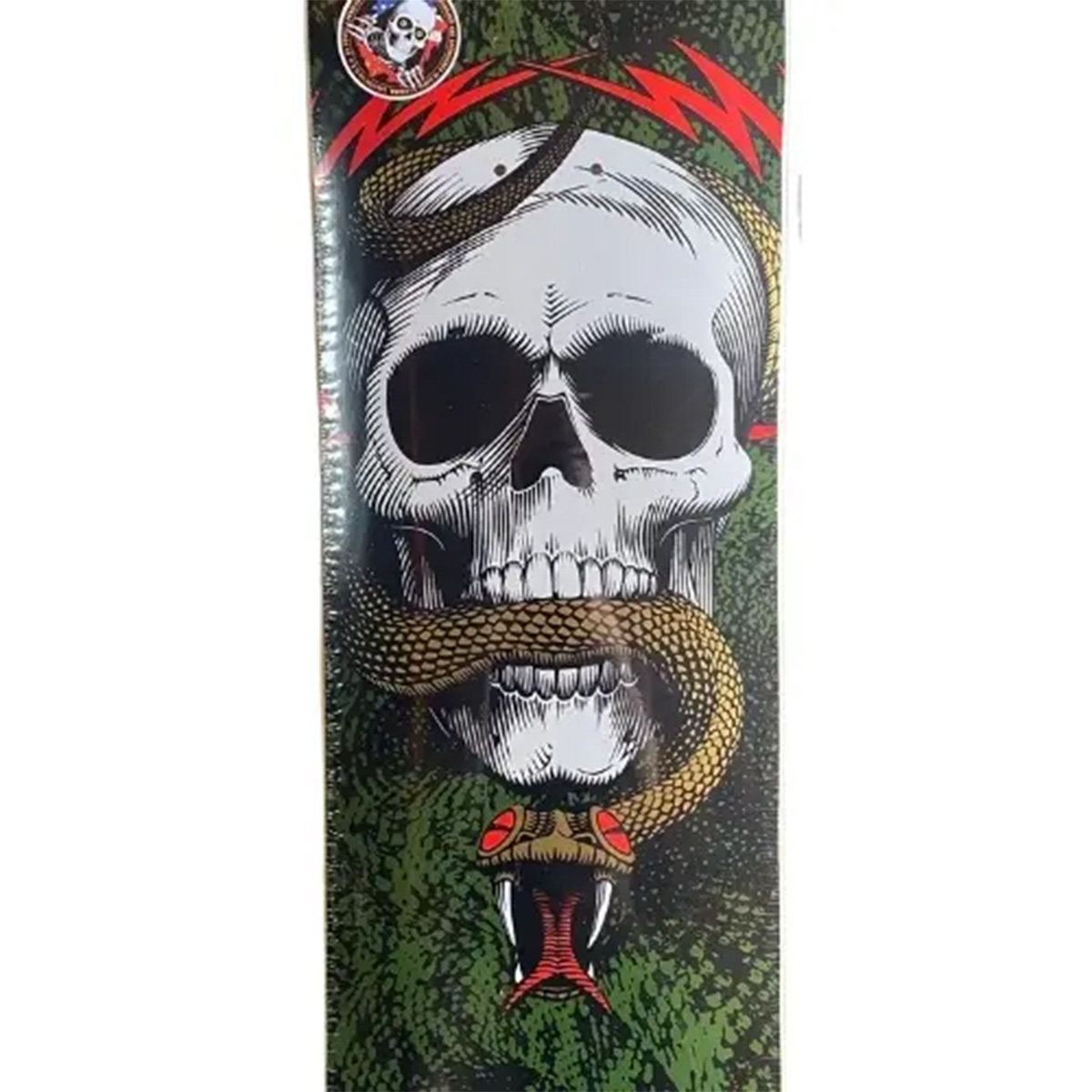 Powell Peralta Skull & Snake Skateboard Deck Black/Green 8.25