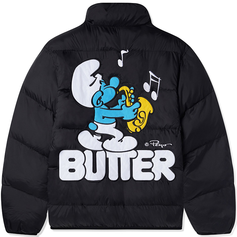 Butter Goods x The Smurfs Harmony Puffer Jacket Black