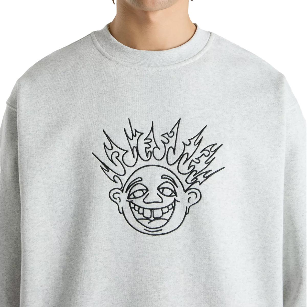 Vans Skate Smile Spike Sweater Ash Heather