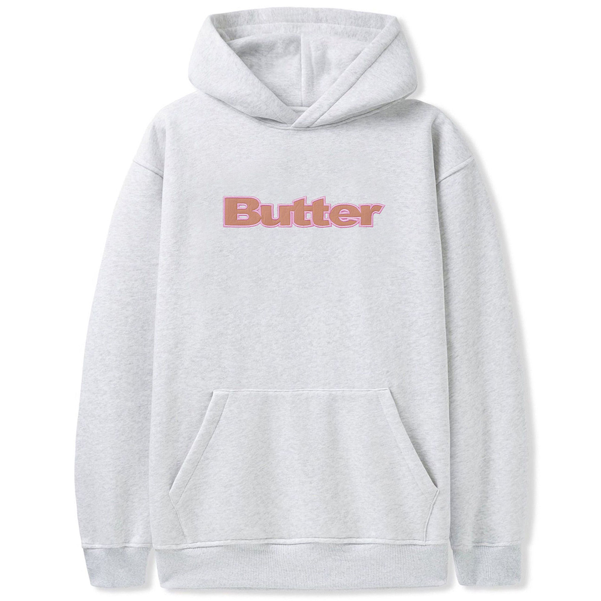 Butter Goods Nylon Logo Applique Hoodie Ash